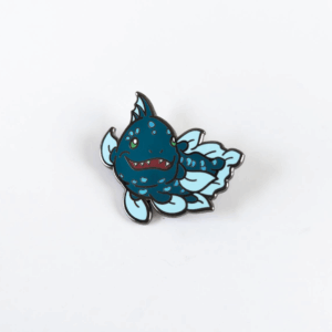 軟Q魚金屬徽章 - 矛尾魚